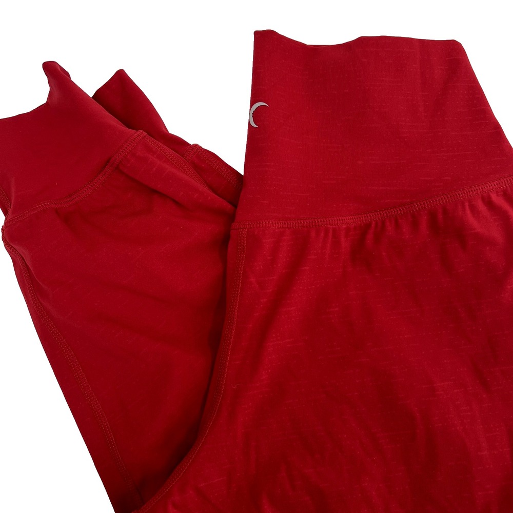 ZYIA ACTIVE Women's Sz Small Brick Red High-Rise Tapered Athletic Joggers Pants